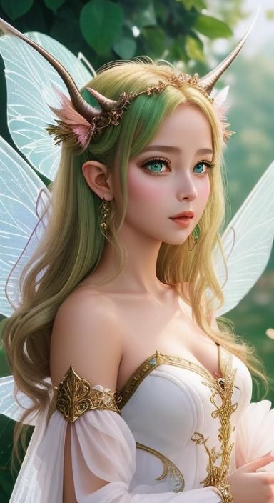 Fairy Princess with Ornate Armor and Wings