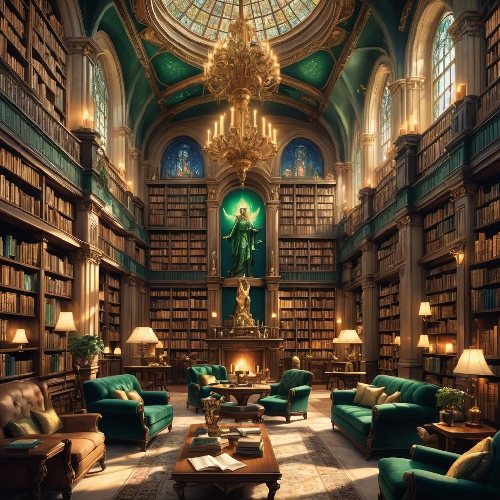 Cozy Fantasy Library Concept Art in Unreal Engine
