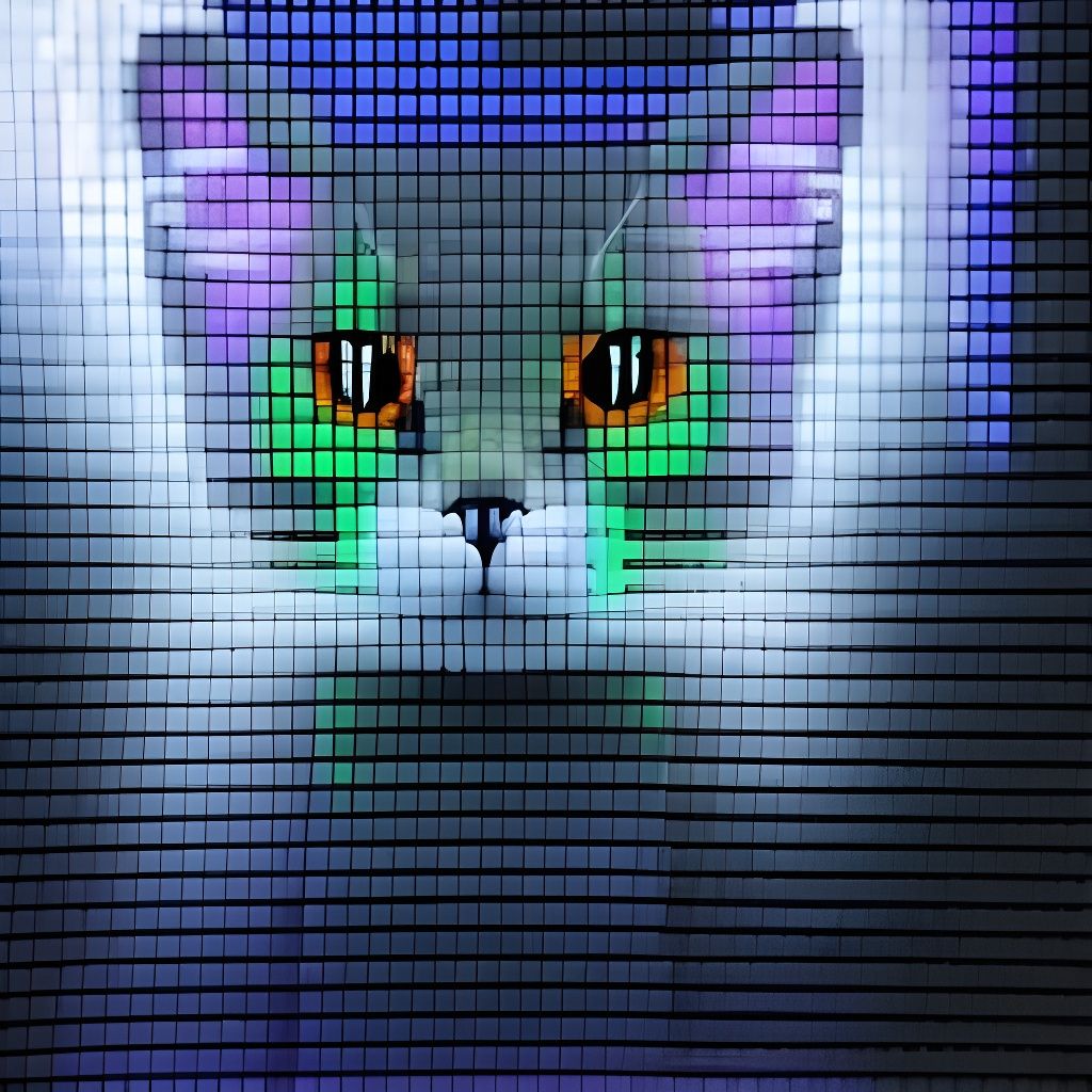 Cat on LED Wall Live Visual