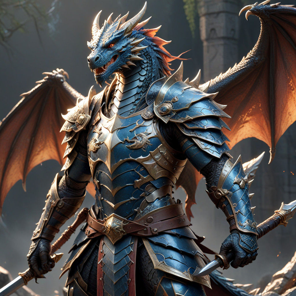 Majestic Warrior Dragon Concept Art