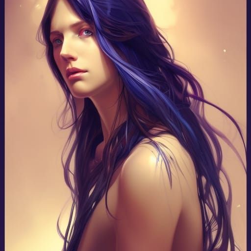 Stunning Blue-Eyed Model Portrait in Hyperdetailed Style