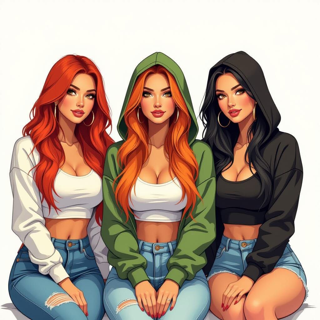 Three Curvy Women in One Piece Style