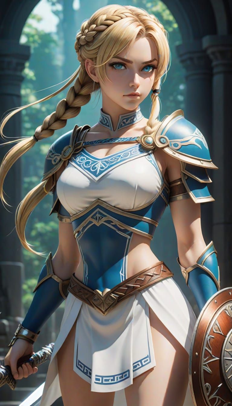 Manga-Inspired Sophitia in Greek Goddess Armor
