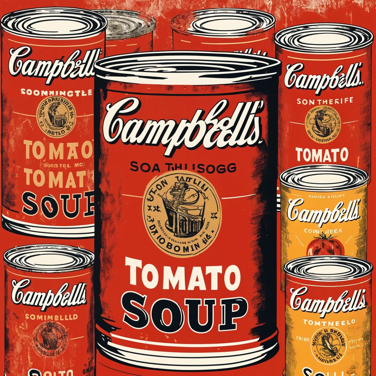 Pop Art Icon: Colorful Tomato Soup Can