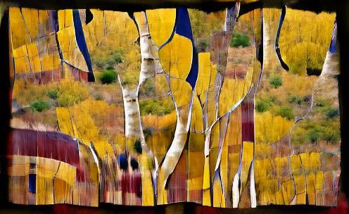 Abstract Autumn Aspens of Utah's Pando Grove