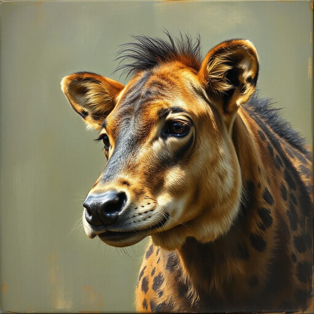 Animal Portrait in Oil Painting Style