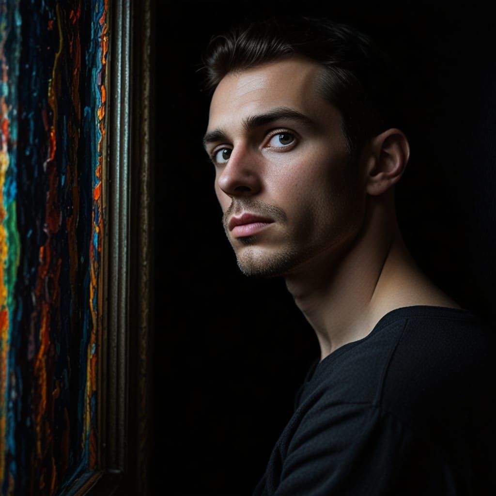 Ethereal Portrait Under Celestial Light