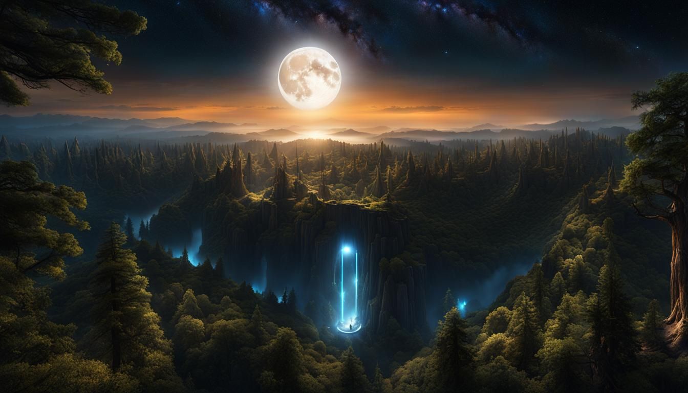 Celestial Cat Reaching for a Starry Portal