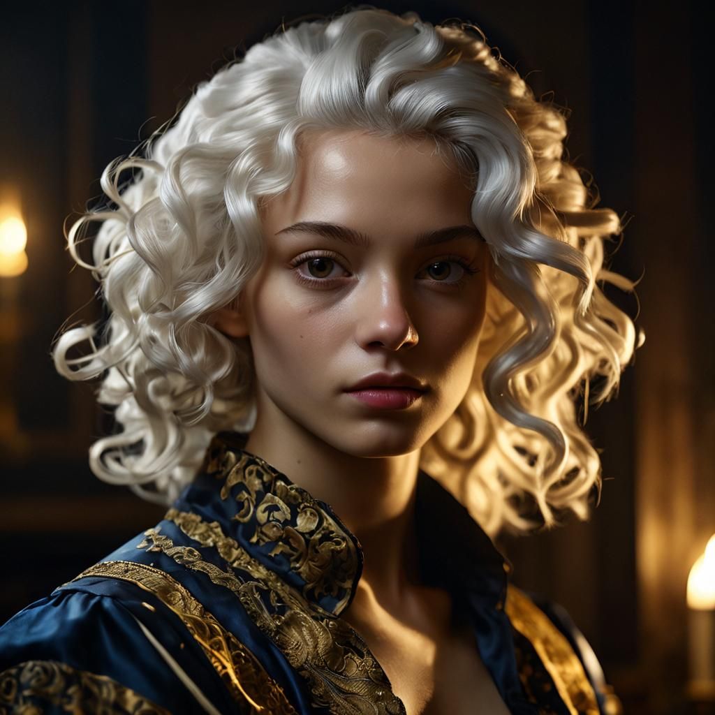 Dramatic Portrait in Baroque Style With Chiaroscuro Lighting
