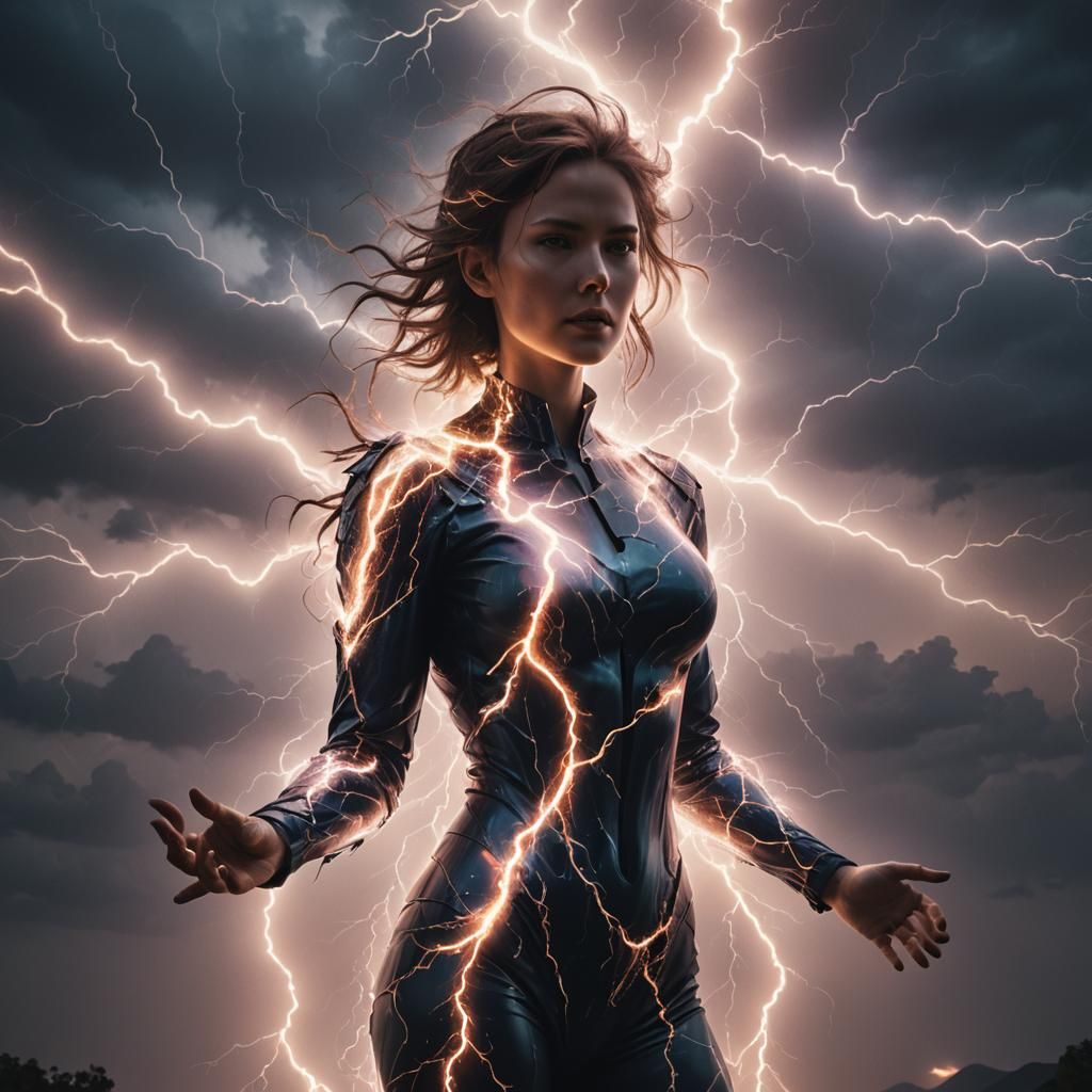 Electric Silhouette: A Digital Art Masterpiece