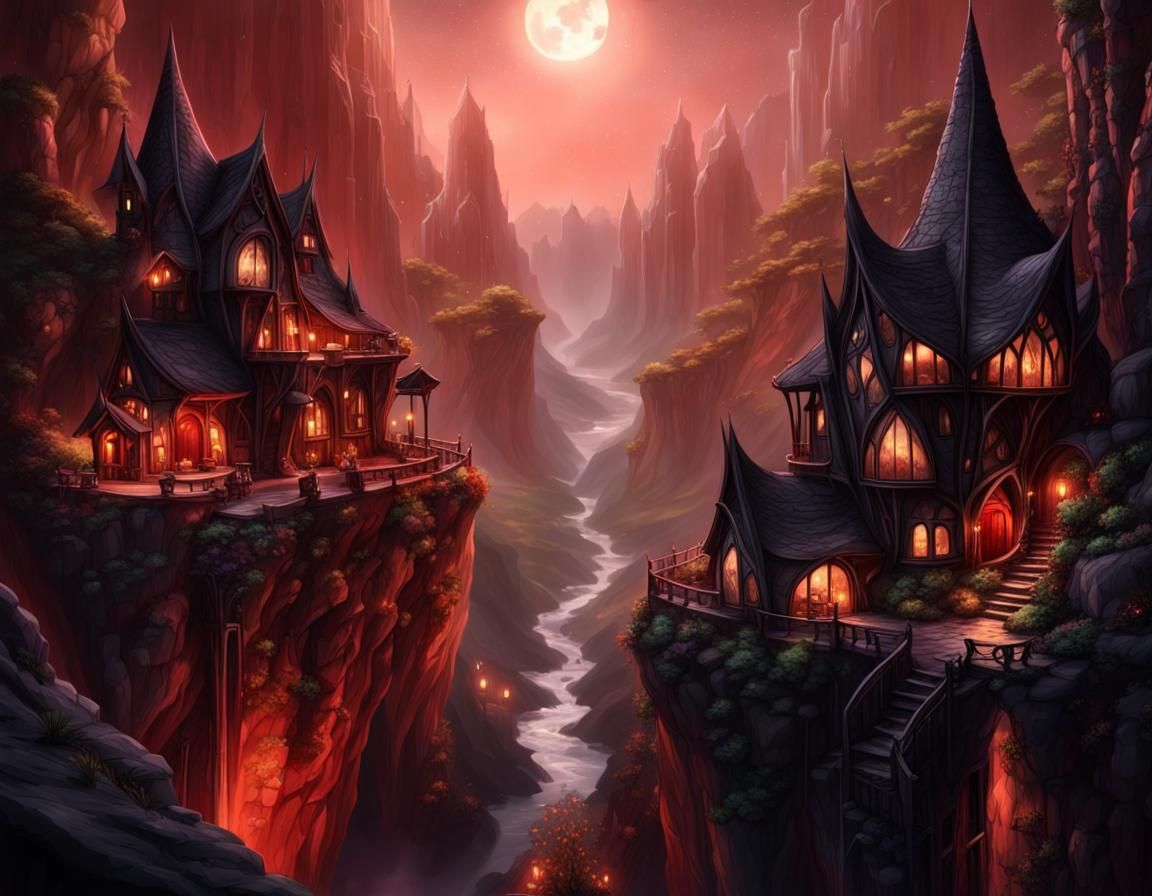 Fantasy Cliff Village 3