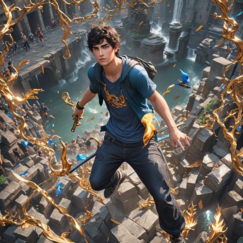 Percy Jackson: Detailed 3D Anime Art