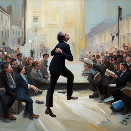 Mental Gymnastics: Oil Painting on Canvas