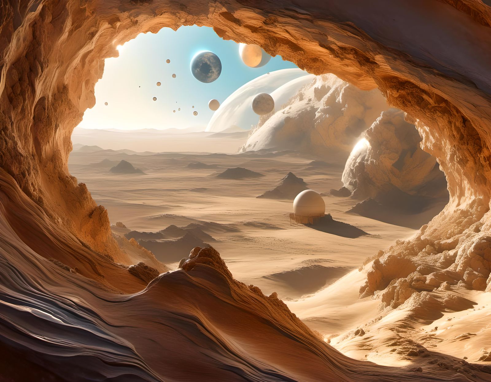 Earthrise: Watercolor View from the Moon