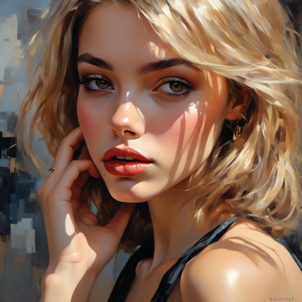 Cute Cafe Brown Skin Girl Close-up