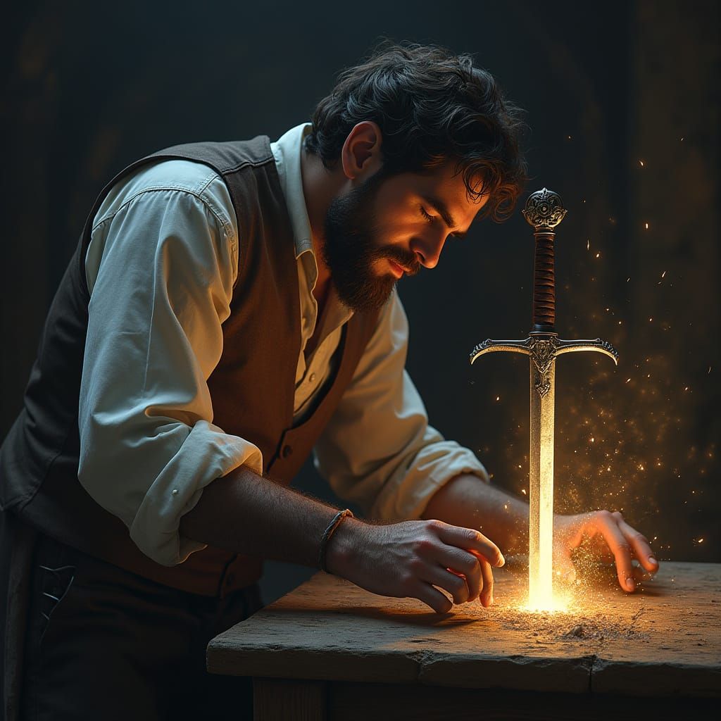 Man Finds Magical Sword Hilt Glowing in Darkness