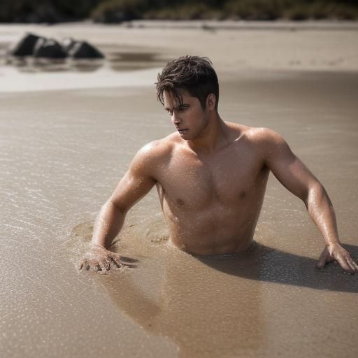 Man's Perilous Descent into Quicksand: Professional Photogra...