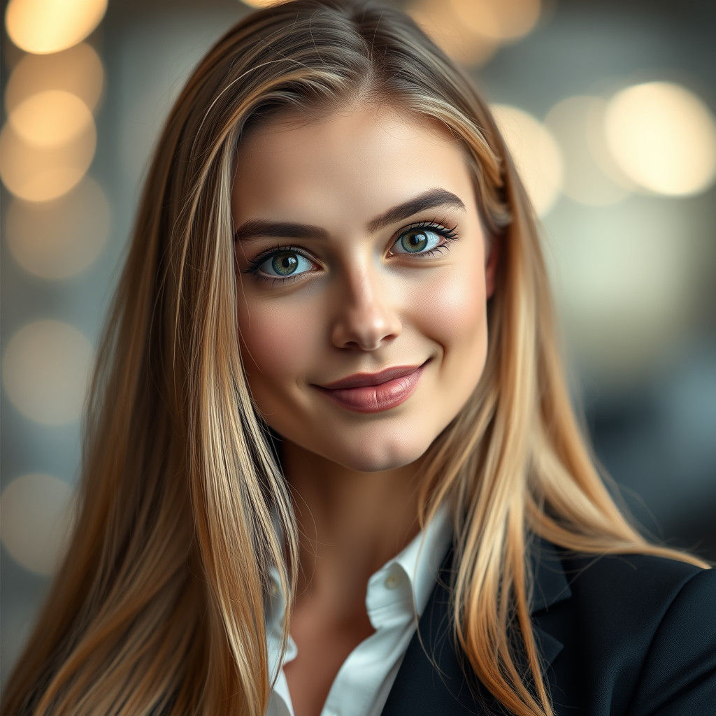 Professional Portrait of Blonde Woman with Bokeh