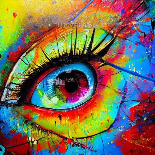 Street Art Umbrella with Moss and Cranberries