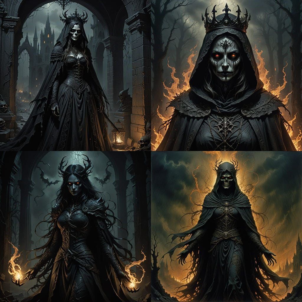 Ethereal Demoness Unveiled in Darkened Realms