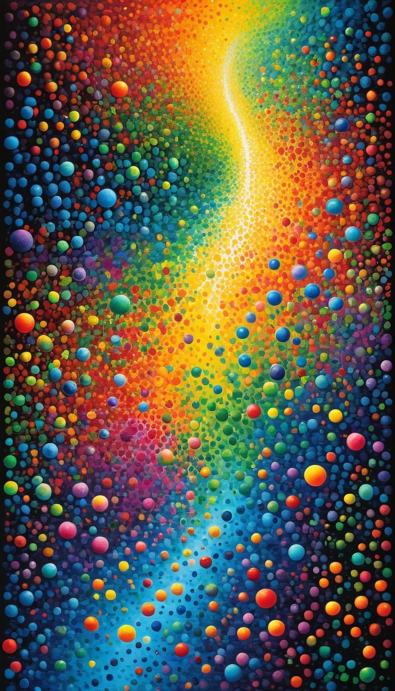 Abstract Pointillist Metaphysical Art in Ultra High Def