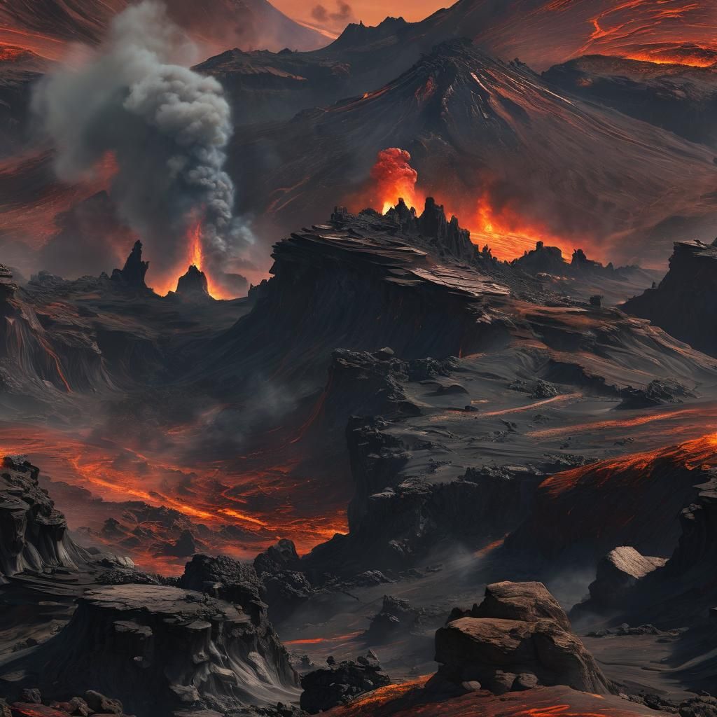 Fiery Mount Etna Eruption in Dramatic Digital Art