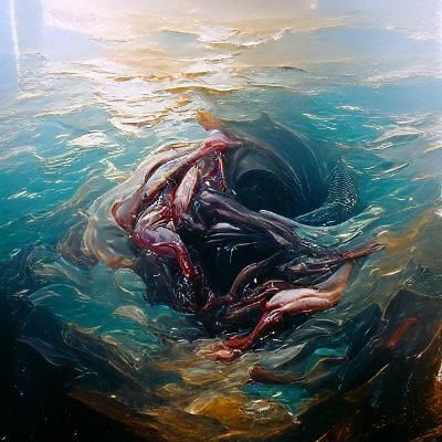 Dramatic Abyss Oil Painting in Gurney Style