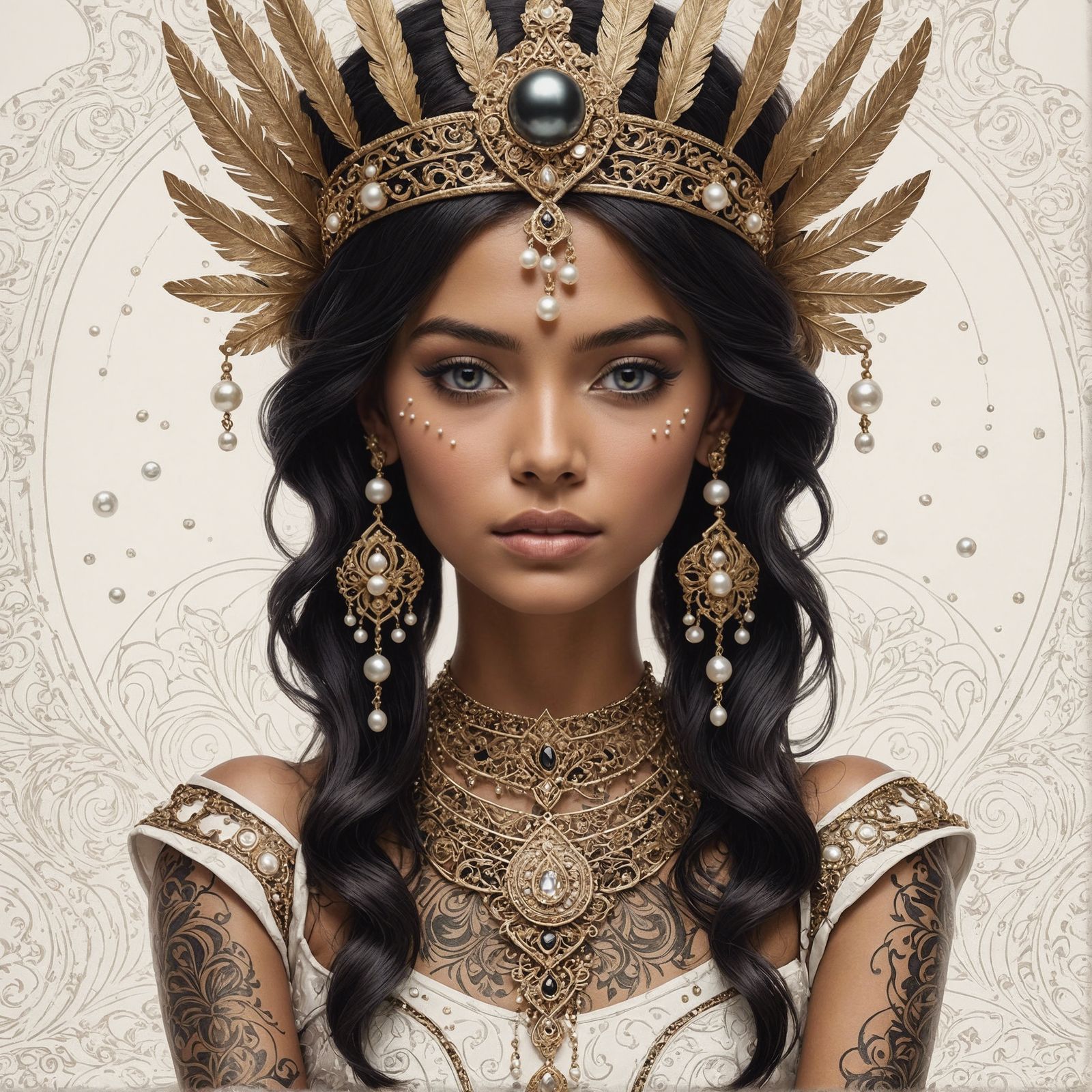 Gilded Princess in Ornate Splendor