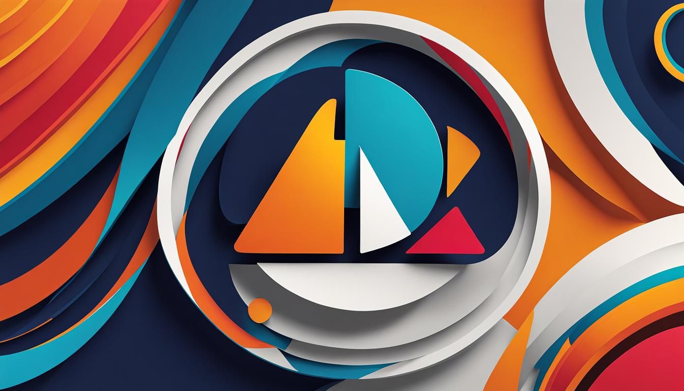 Abstract Logo Design with Complementary Colors