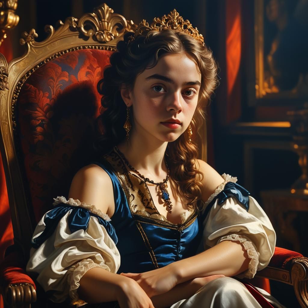 Renaissance Portrait in the Style of Caravaggio