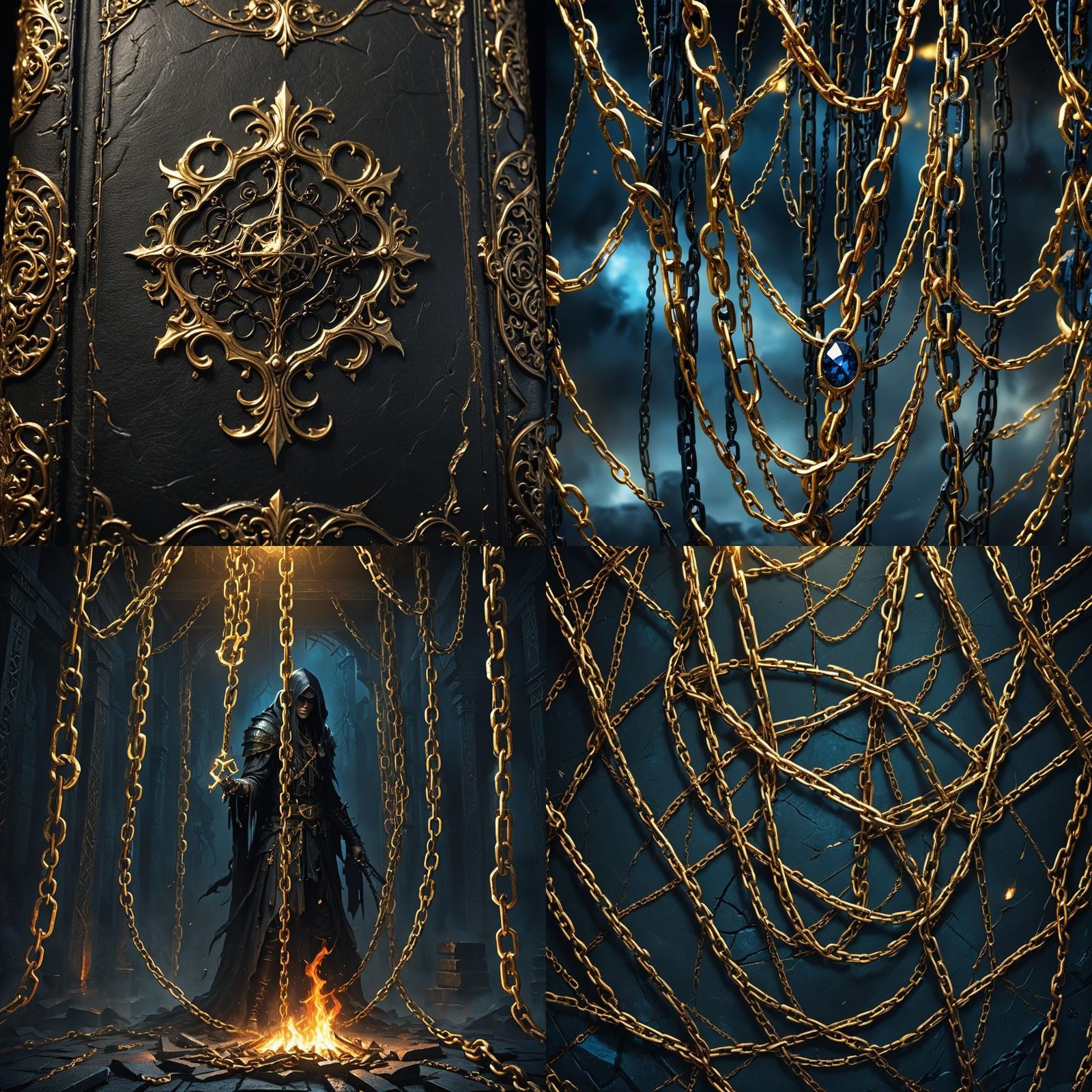 Ashes of Betrayal on Deep Blue and Gold Background