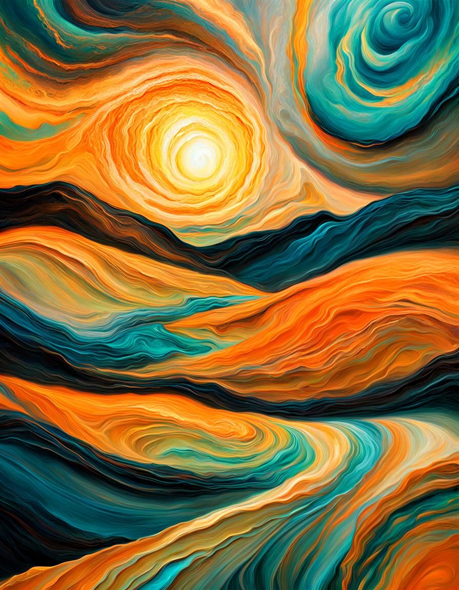 Surreal Strudel Engulfs Dreamscape in Fauvist Style