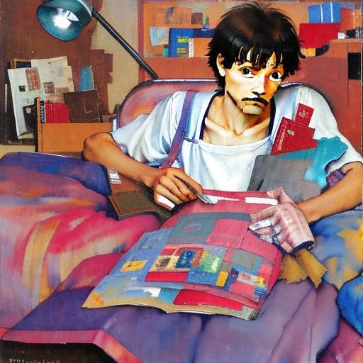 Leon Trotsky Portrait in Surreal Realism Style