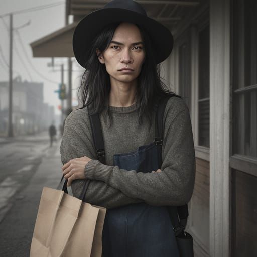 Weathered Tote Bag in Warm, Close-Up Portrait