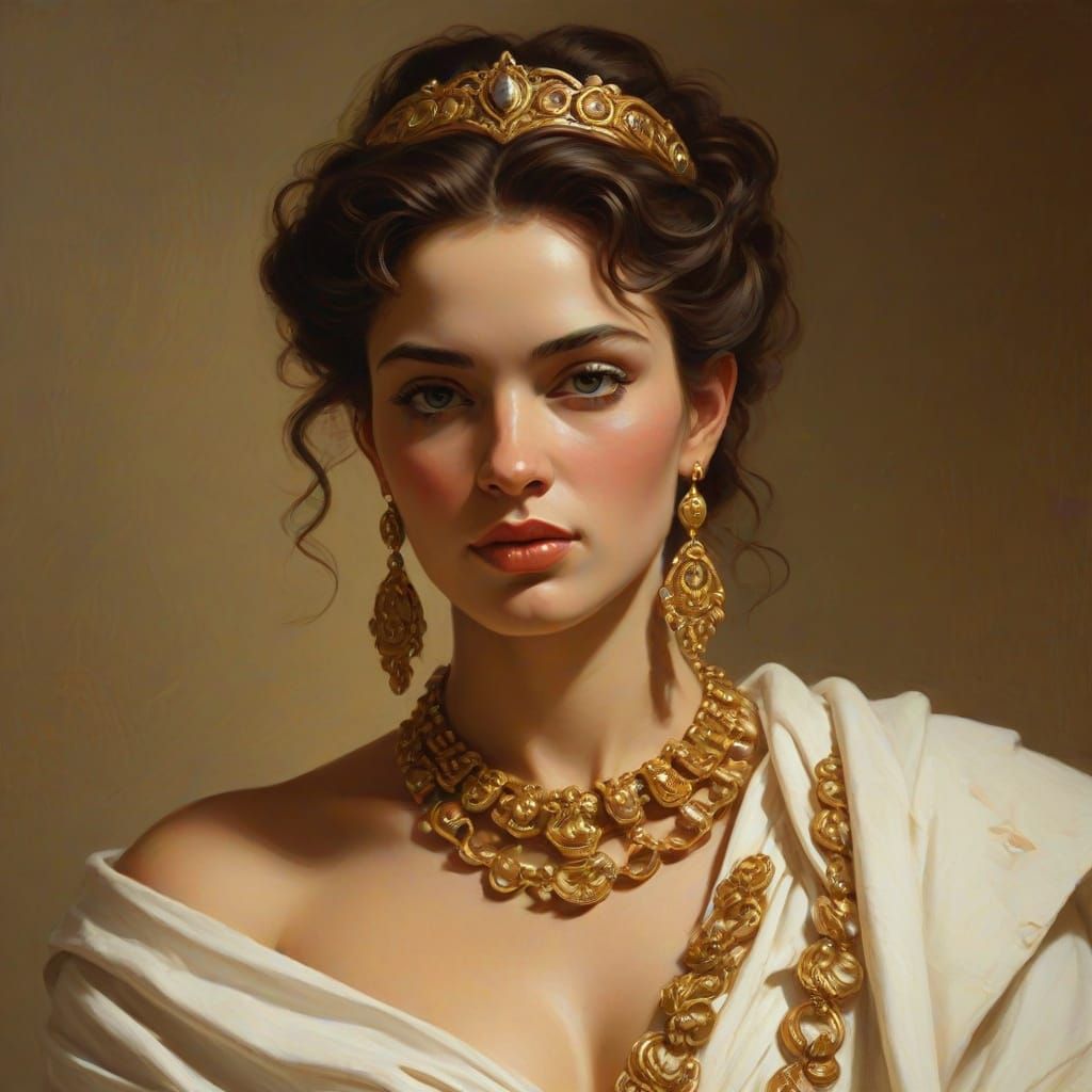 Classy roman-style woman