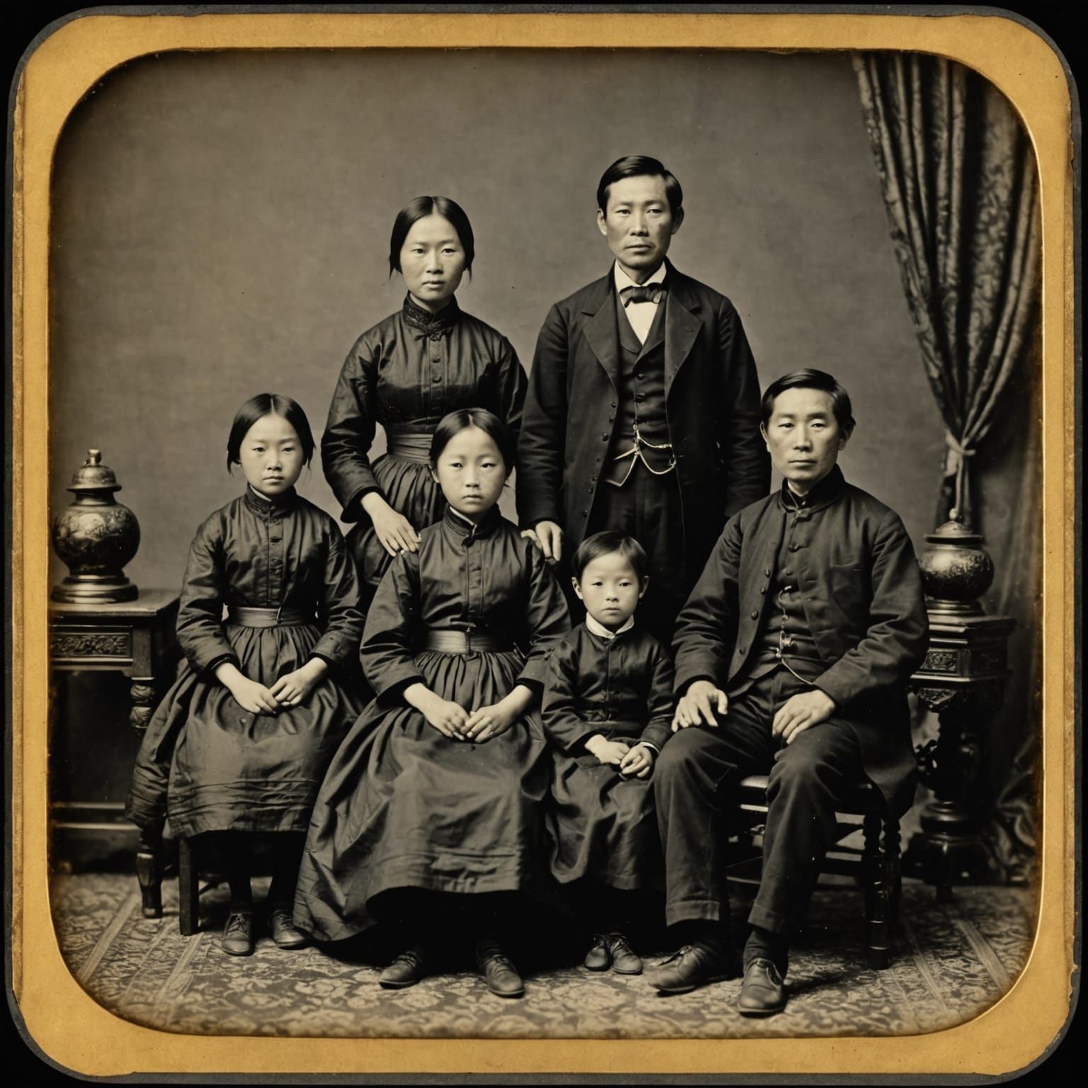 Chinese Family Portrait: 1850s Daguerreotype in San Francisc...