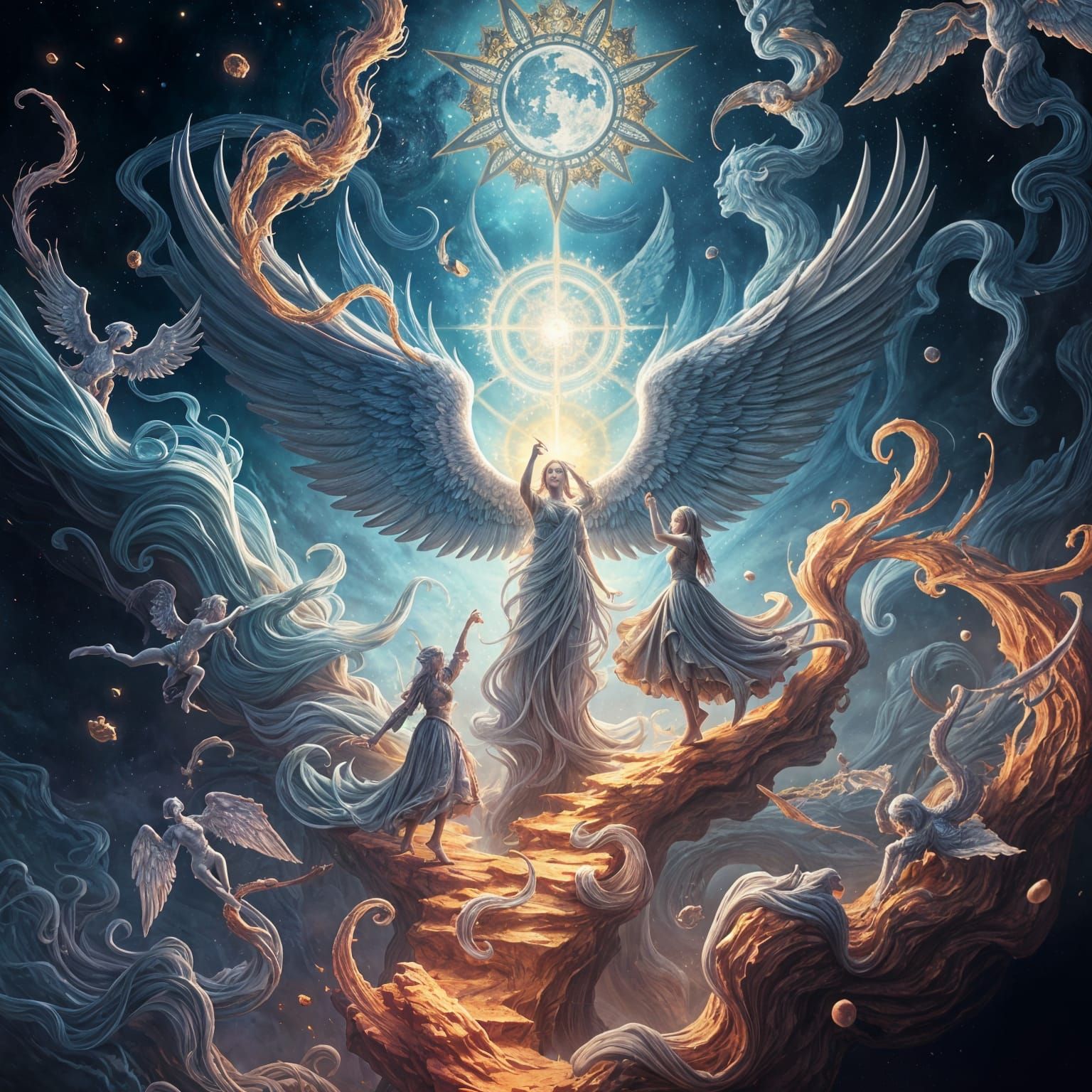 Fantastical Matte Painting Reveals Collective Consciousness