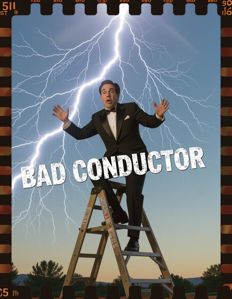 Caricature of Band Director Struck by Lightning