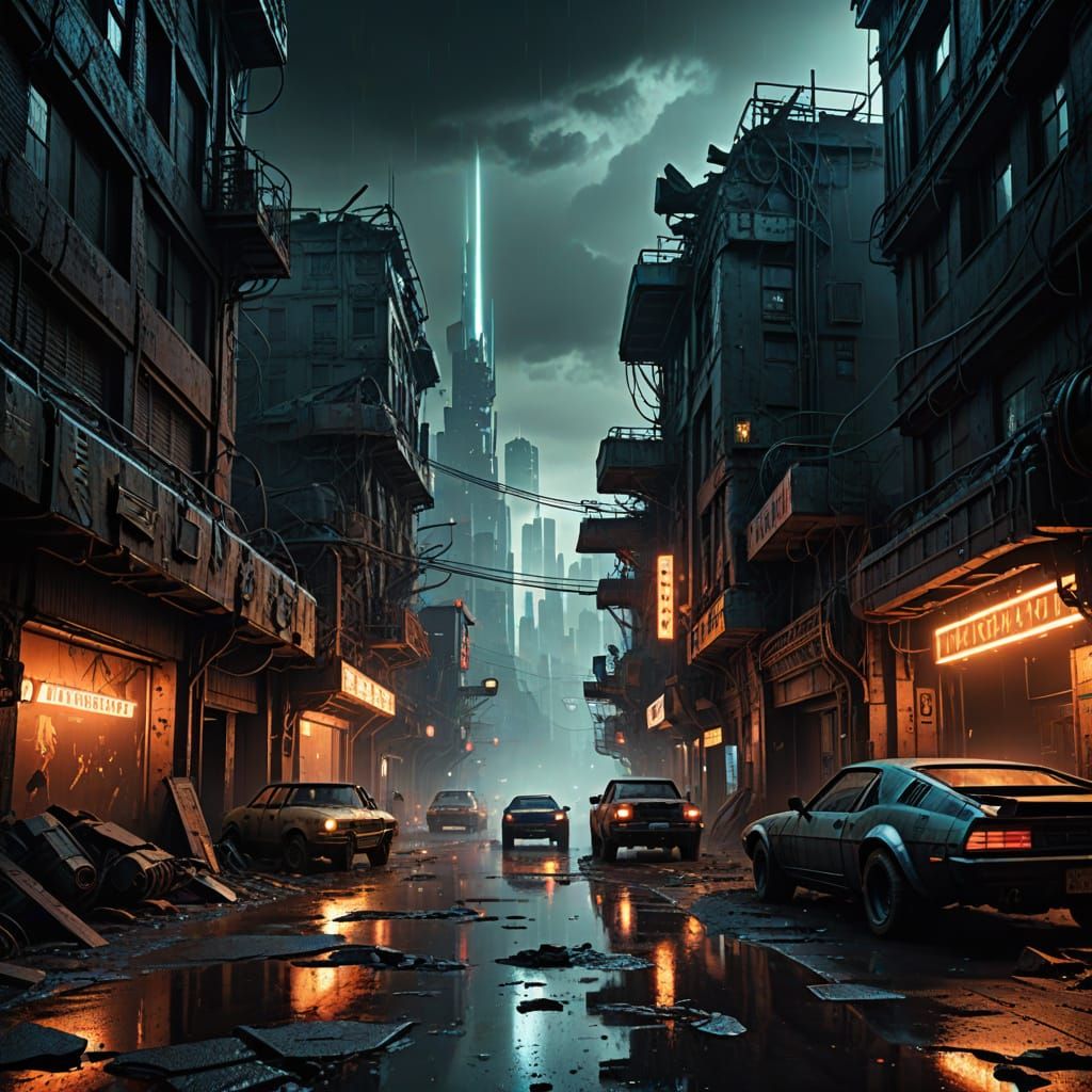 Dystopian Apocalypse in Neon-Hued Ruins: The Ending 2085