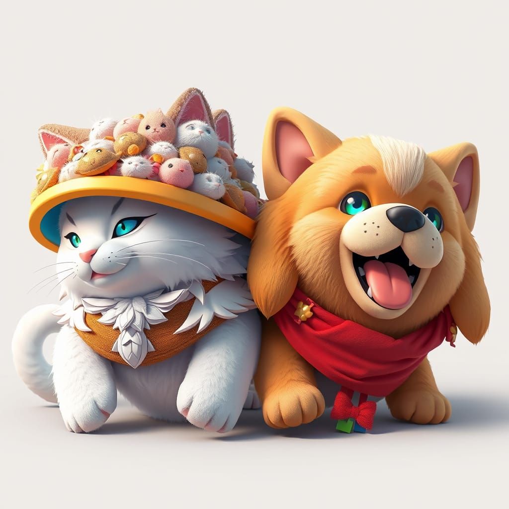 Cat Hat vs Dog Hat Epic Character Battle