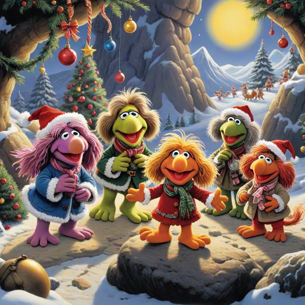 Christmas Scene at Fraggle Rock