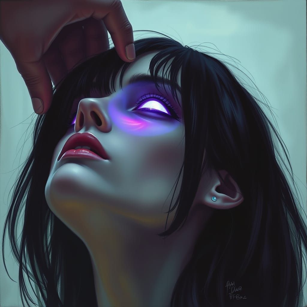 Ethereal Woman in Haunting Surreal Style