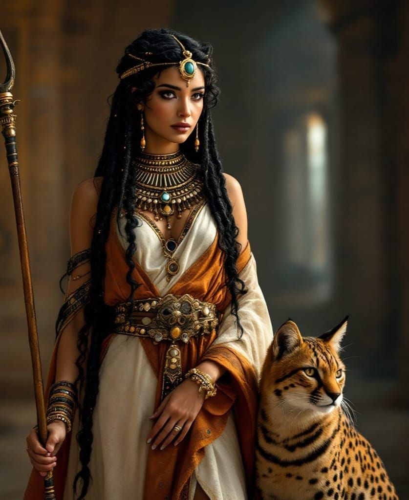 Ancient Egyptian Goddess of Protection in Cinematic Splendor