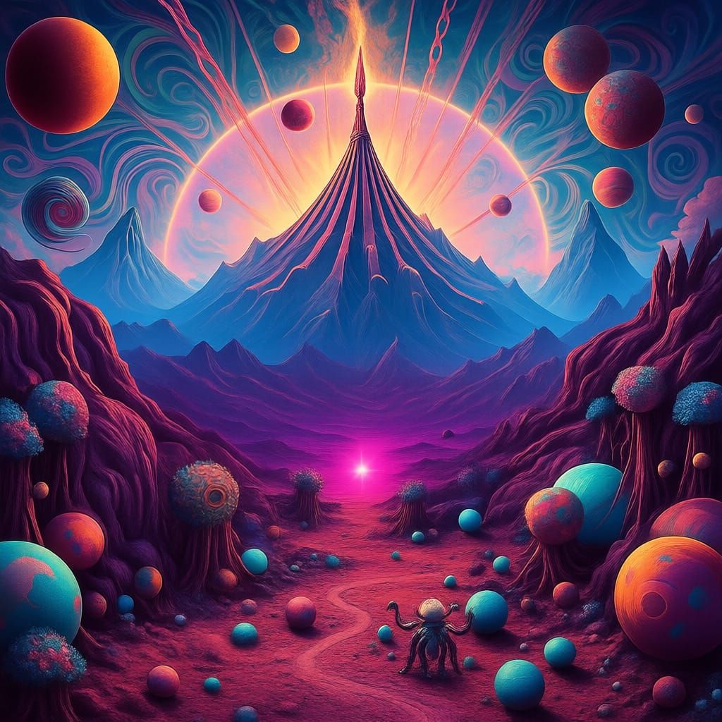 Whimsical Trippy Fantasy-Scape
