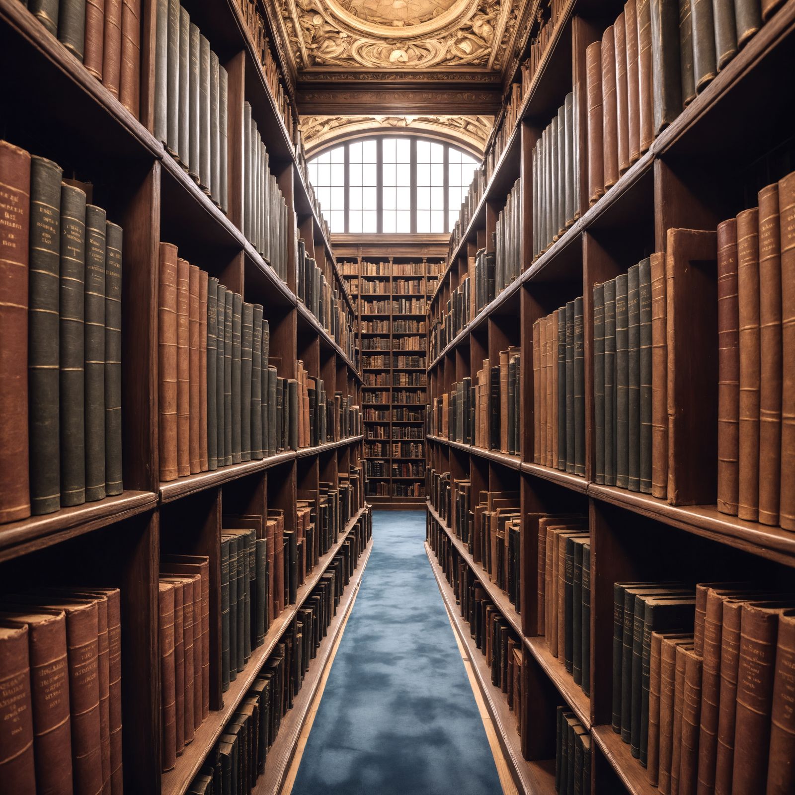 Hyperrealistic Library in Cinematic HDR