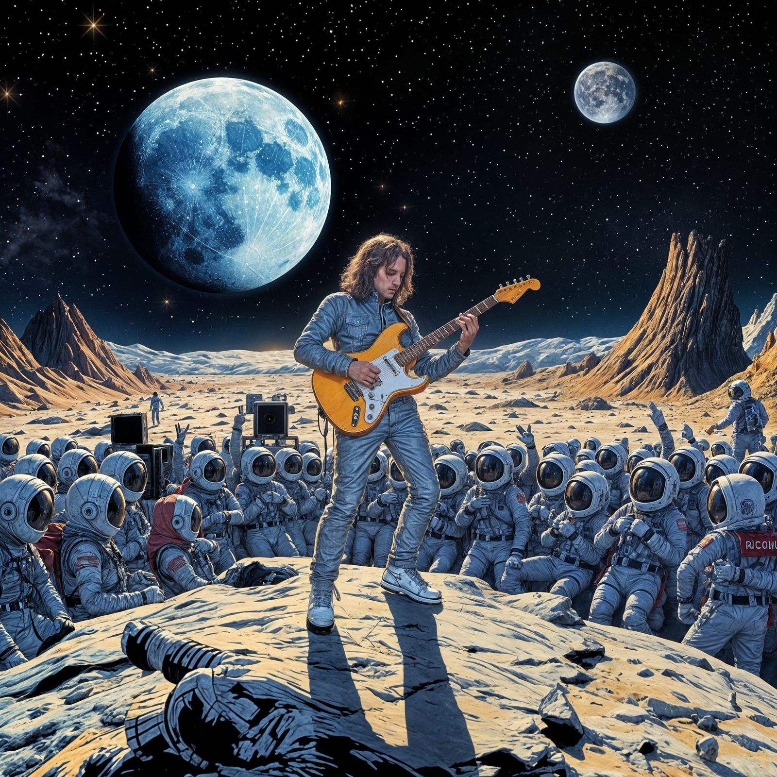 Rock Concert Under the Moon