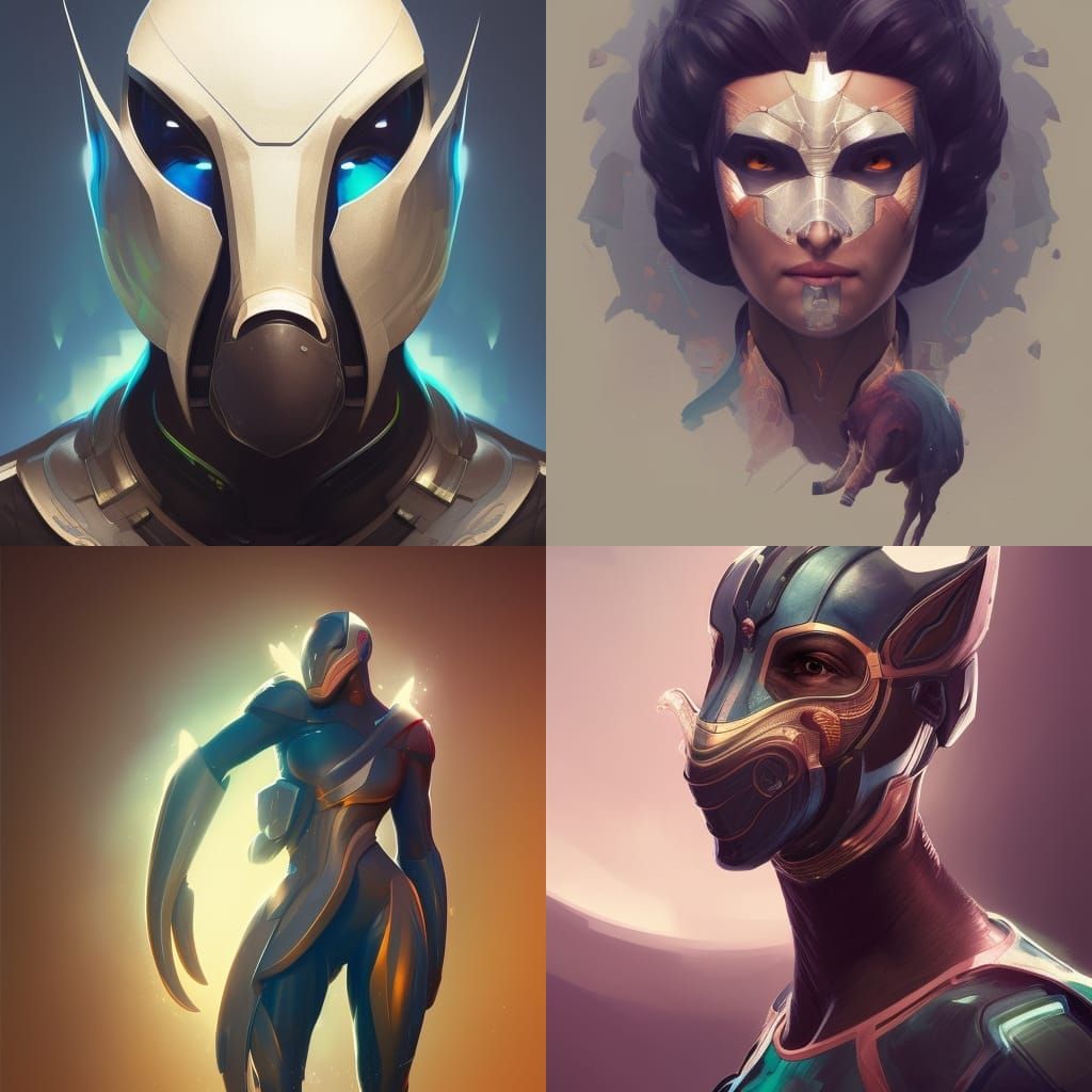 Anteater Superhero Portrait in Digital Art Style