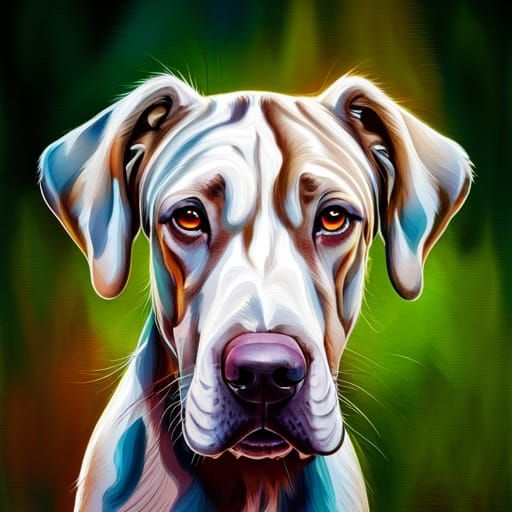 Adorable Great Dane Portrait in Hyperrealistic Style