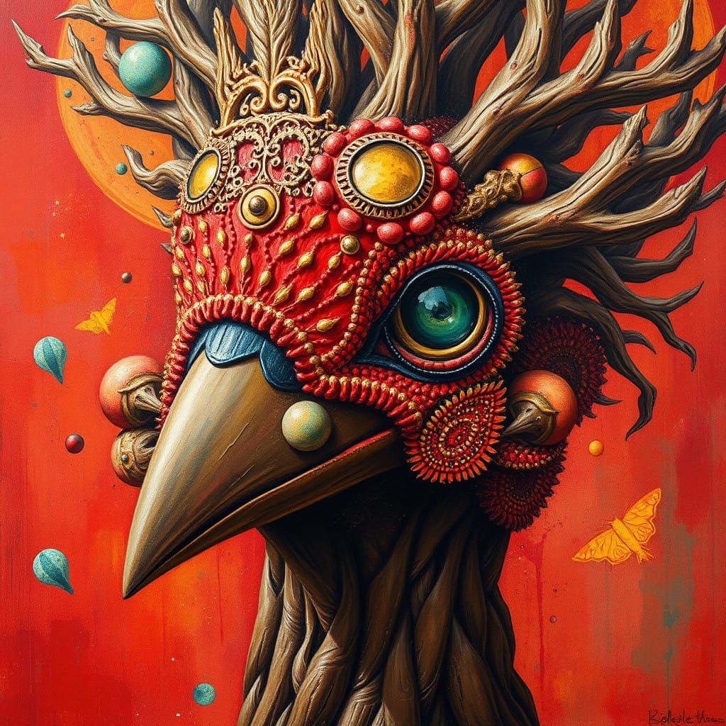 Surreal Gingerbread Landscape with Secret Message