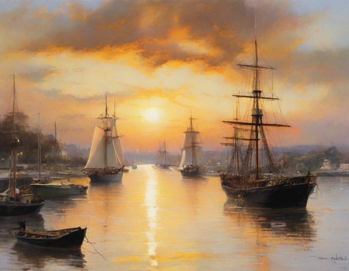 Majestic Tall Ship Dominates Sydney Skyline in Vintage-Inspi...